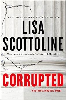 Corrupted by Lisa Scottoline. Cracked column and red words